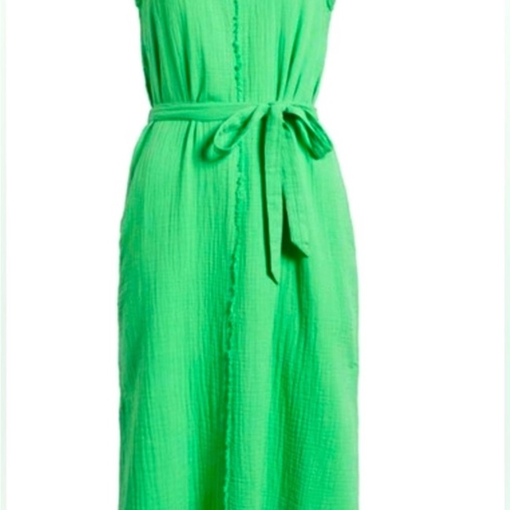 NWT Tommy Bahama “Coral Isle” size Medium Bright Green Sleeveless Midi Dress - Picture 7 of 9